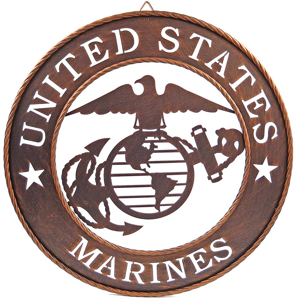 U.S. Marines Metal Sign Iron and Blossom (18104) Main Image