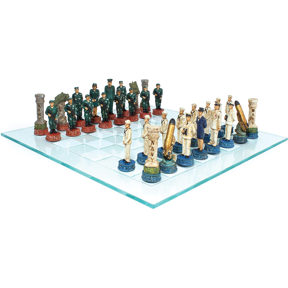 Army vs. Navy Chess Set Main Image