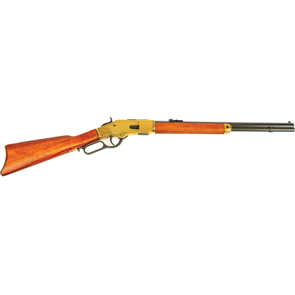 Model 1873 Lever Action Carbine Replica: Polished Brass Tone Main Image