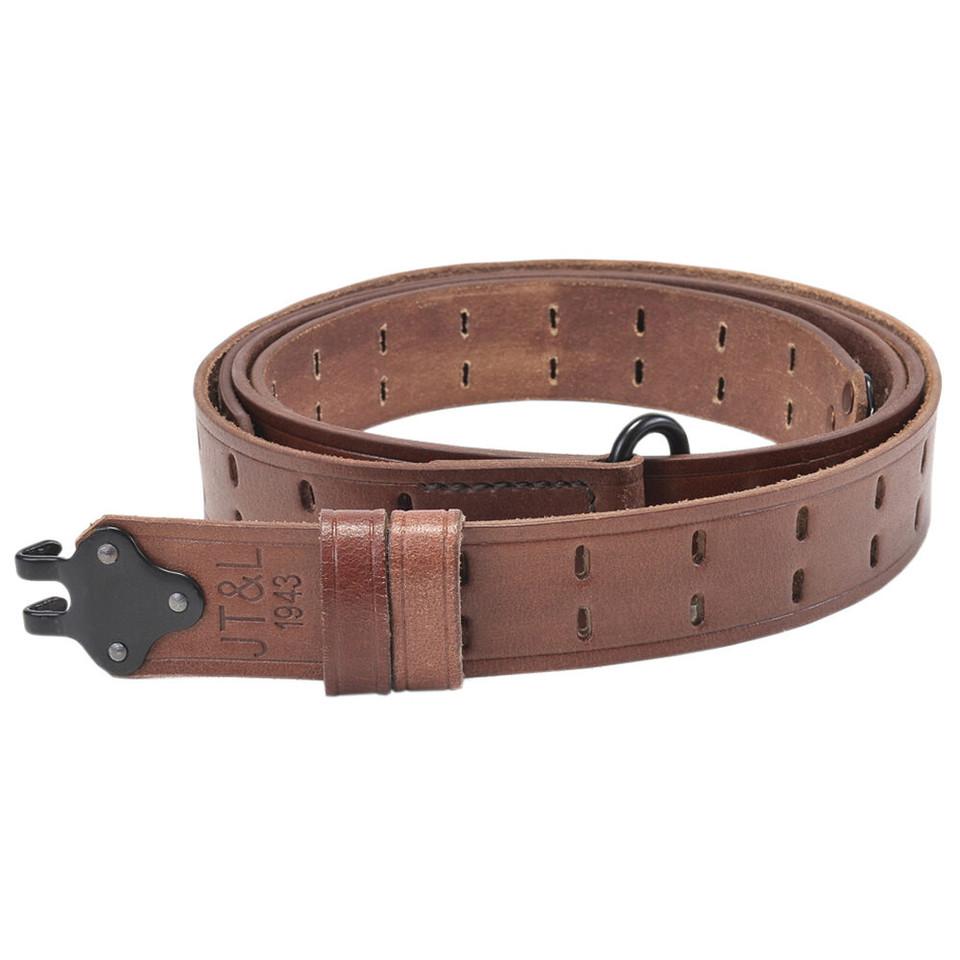 M1907 LEATHER RIFLE SLING DATED 1943 World War Supply (3008) Main Image