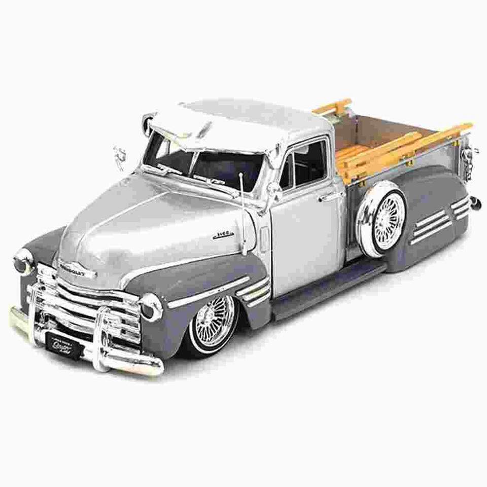 1951 Chevrolet Pickup Lowrider Two-Tone (Silver/White) - Street Low - MiJo Exclusives Main Image