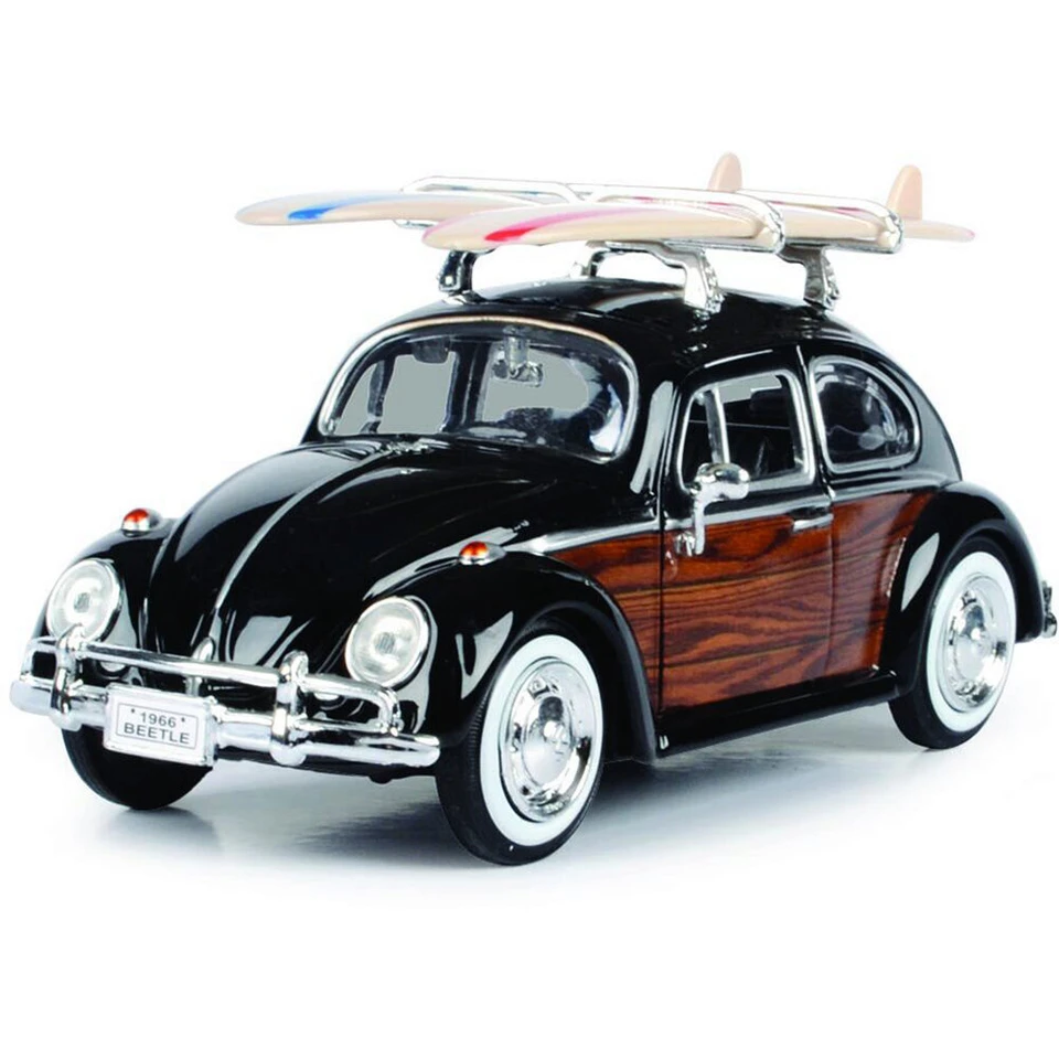 Volkswagen Beetle with Surfboard - Black Main Image