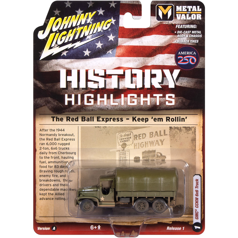 WWII GMC CCKW 6x6 Truck The Red Ball Express - Olive Drab Battleworn Main Image