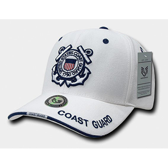 White Military Cap - Coast Guard Main Image