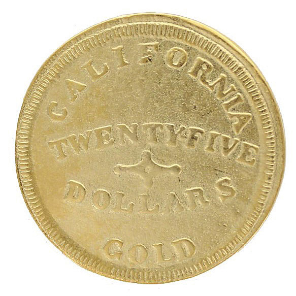 1849 California Templeton Reid Assayers $25 Gold Replica Main Image