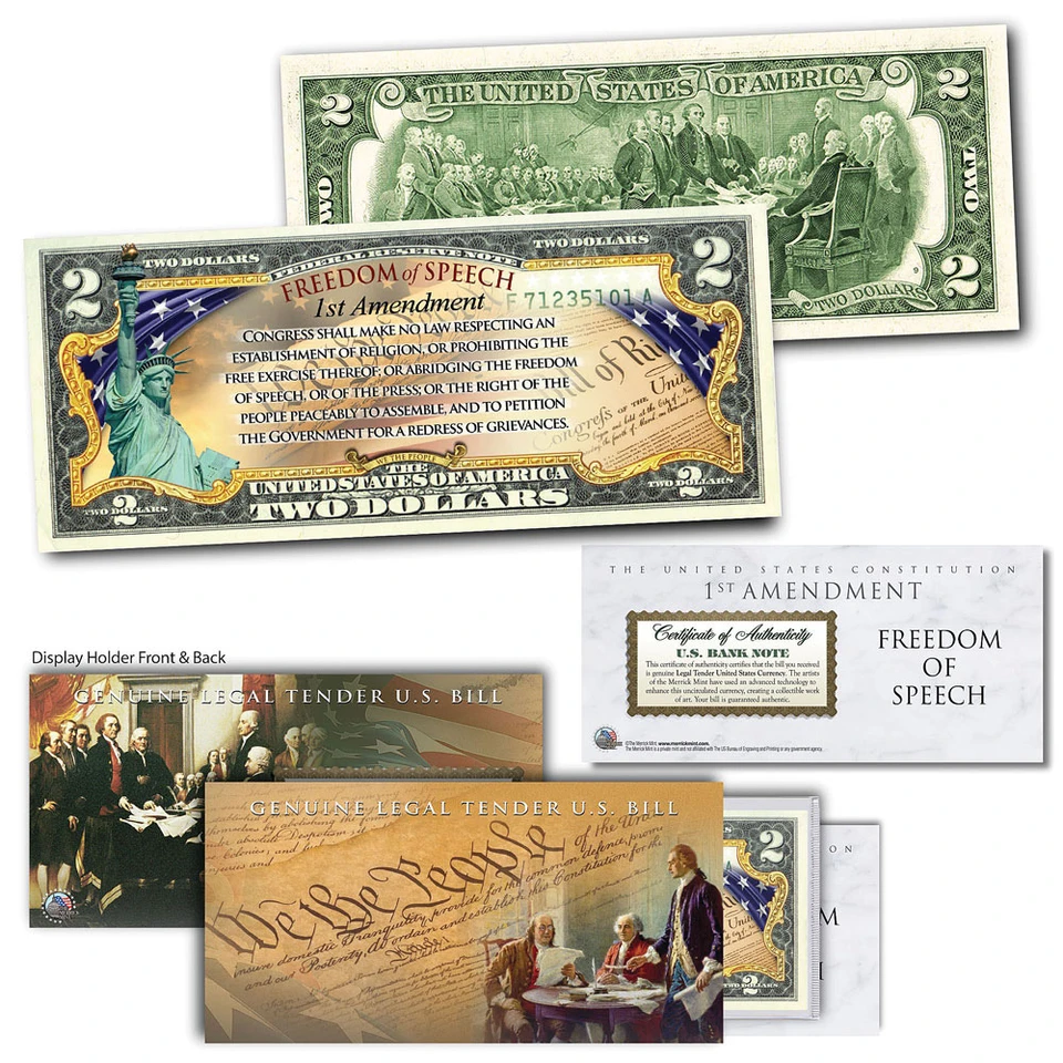First Amendment $2 Bill Main Image