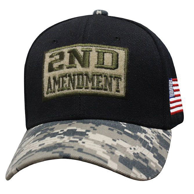 Black/Digital Camo 2nd Amendment Cap with Removable Patches Main Image