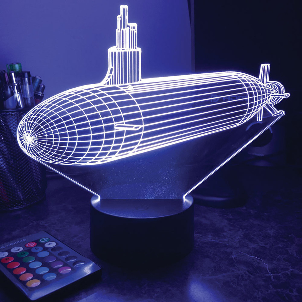 Seawolf-Class Sub 3D Color Lamp with Remote Main Image