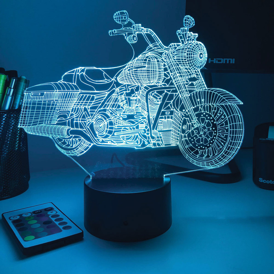 Motorcycle 3D Color Lamp Main Image