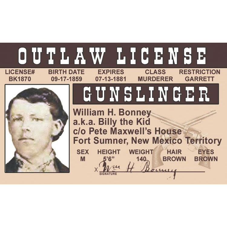Billy The Kid Laminated ID Card Main Image