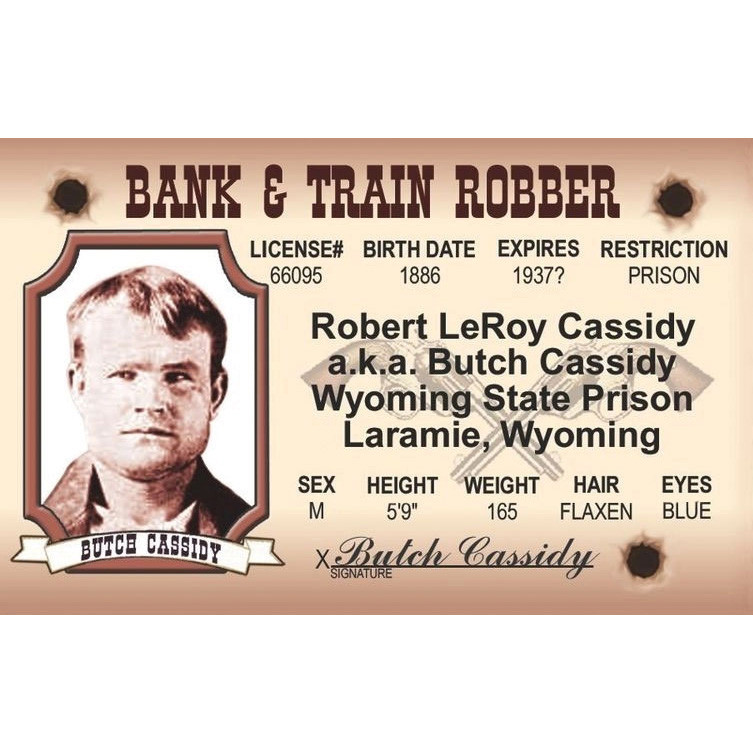 Butch Cassidy Laminated ID Card Main Image