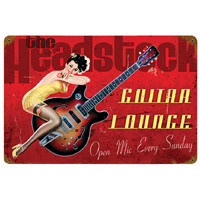 Guitar Lounge Metal Sign Main Image