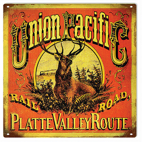 Union Pacific's Platte Valley Route Metal Sign Main Image