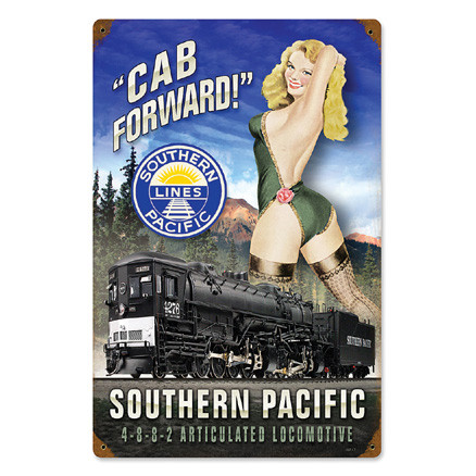 Cab Forward! Pin-Up Metal Sign Main Image
