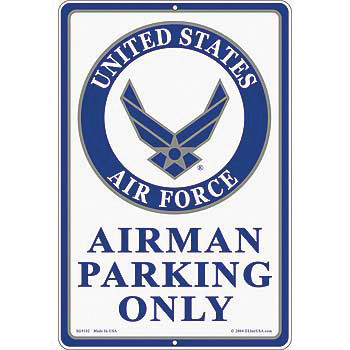 U.S. Air Force Logo Airmen Parking Only Sign 12x18 Main Image