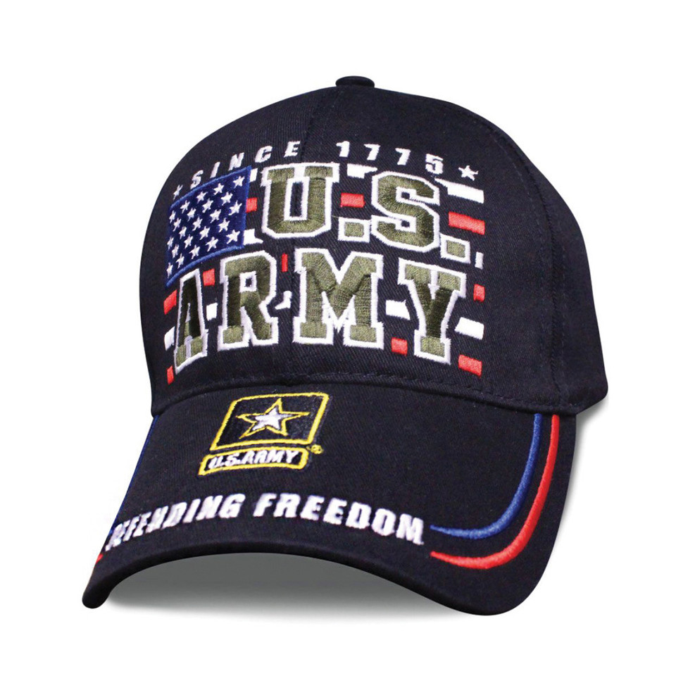 Block Letter Flag Cap - Army Main Image