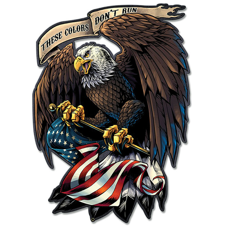 Eagle/Flag These Colors...Metal Sign FLY029 Main Image