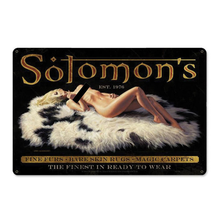 Solomon's Pin-Up Metal Sign Main Image
