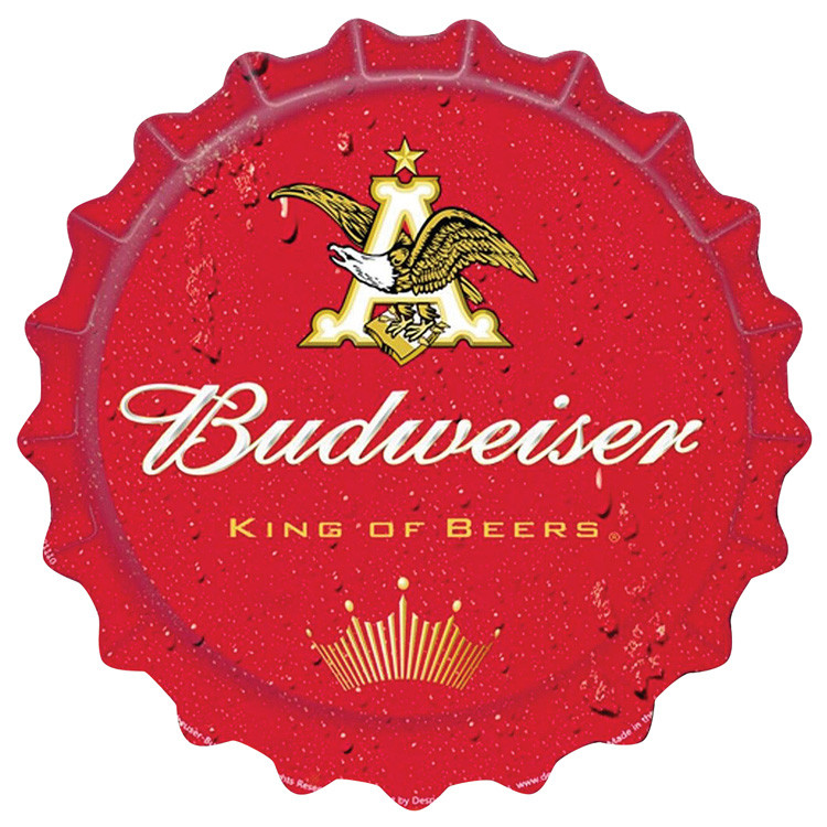 Budweiser Bottle Cap Sign Main Image