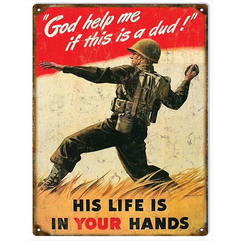 Vintage Grenade Sign Main Image