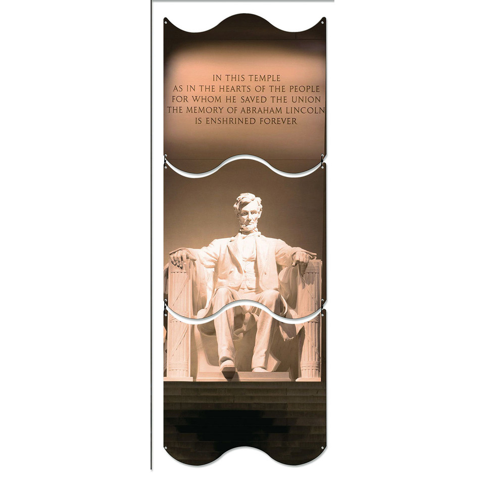 Lincoln Memorial Triptych Metal Sign Main Image