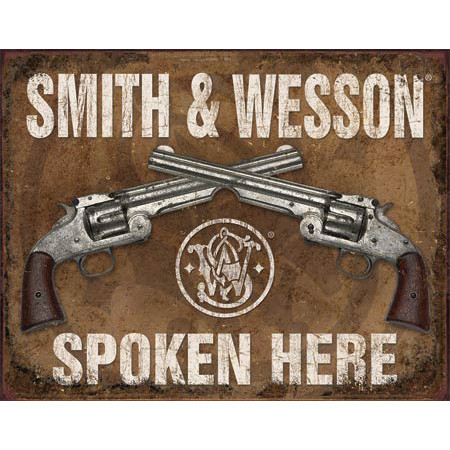Smith & Wesson Spoken Here Metal Sign Main Image