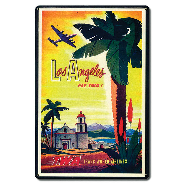 Los Angeles TWA Metal Sign Main Image