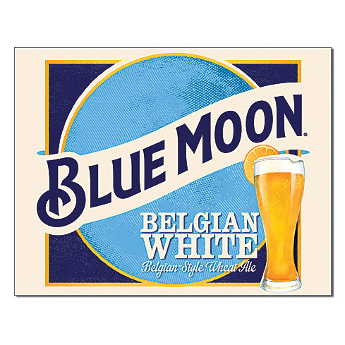 Blue Moon Belgian Wheat Metal Sign Main Image