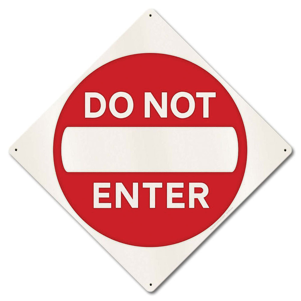 Do Not Enter Caution Metal Sign Main Image