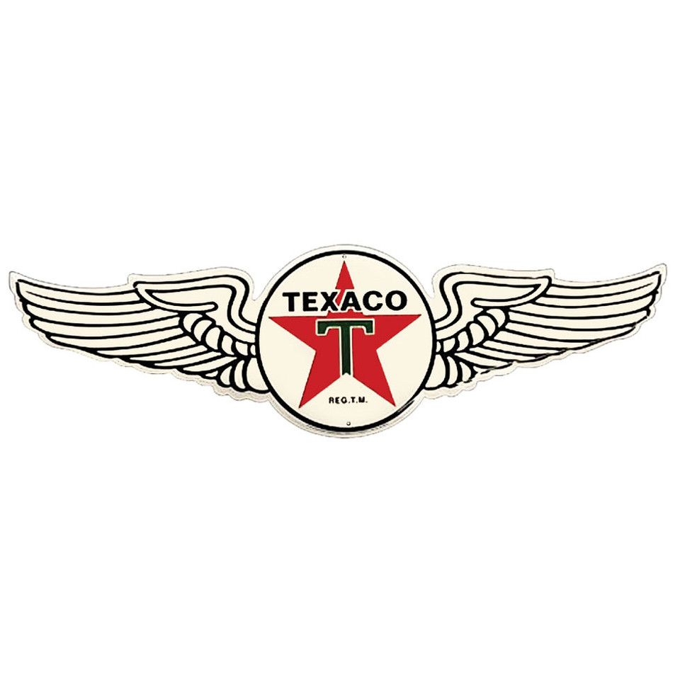 Texaco Wings Cut-Out Metal Sign Main Image