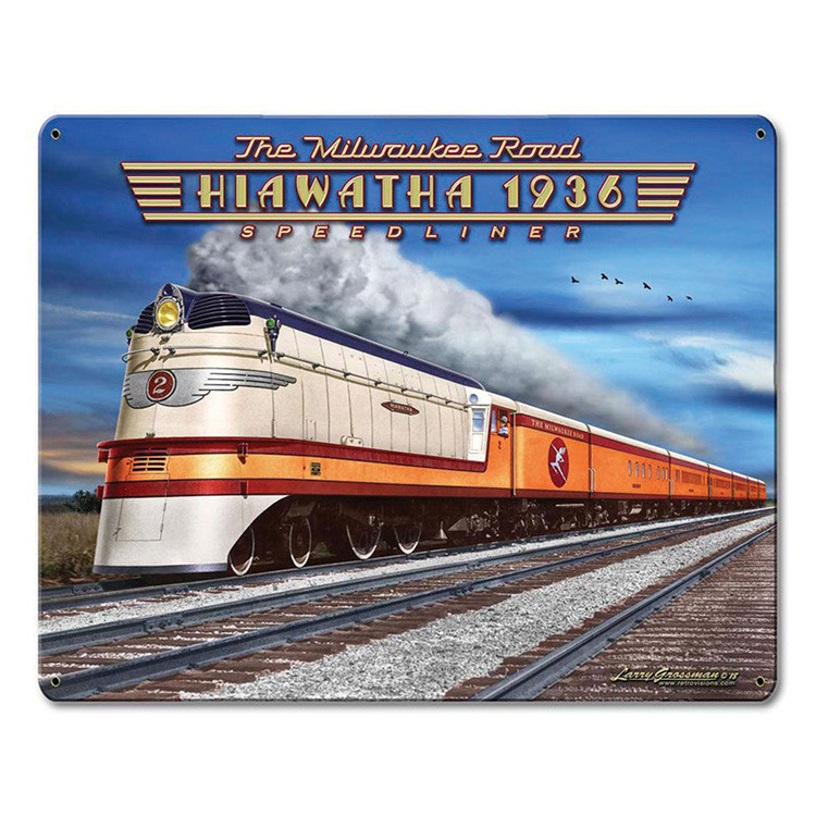 1936 Hiawatha Metal Sign Main Image