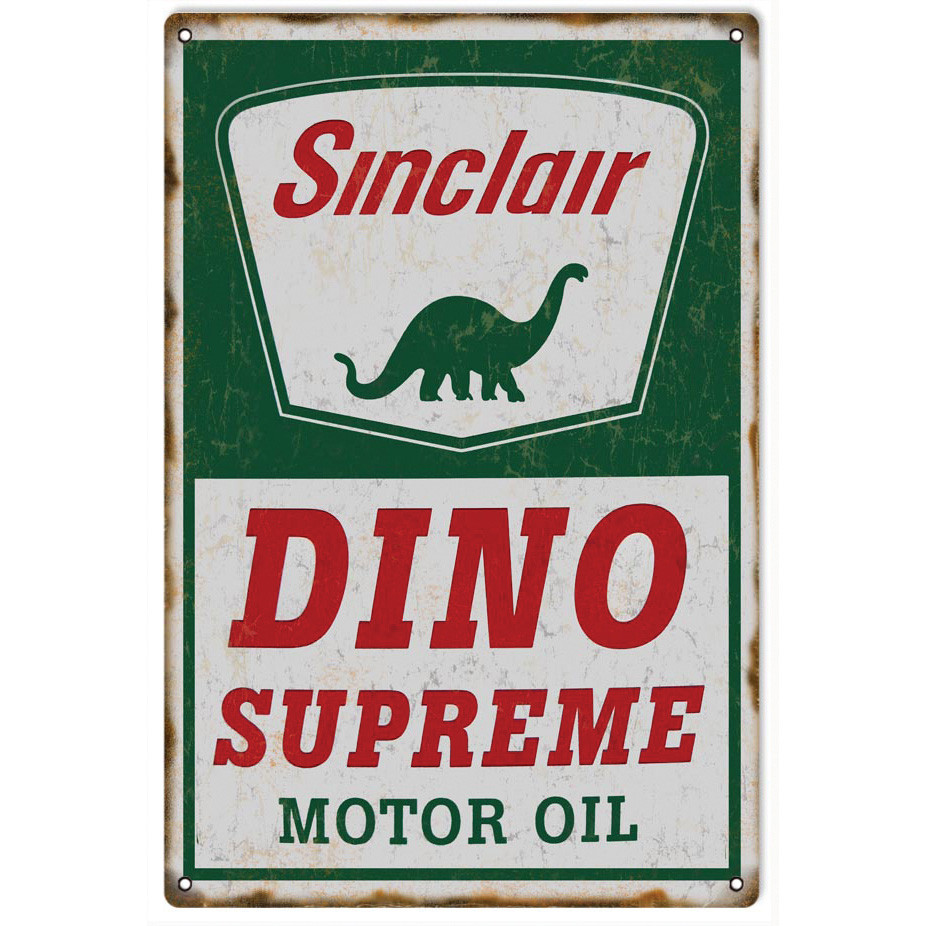 Sinclair Dino Supreme Motor Oil Metal Sign Main Image
