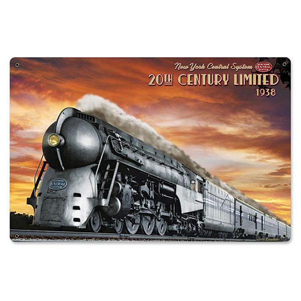 20th Century Limited 1938 New York Central System Metal Sign Main Image