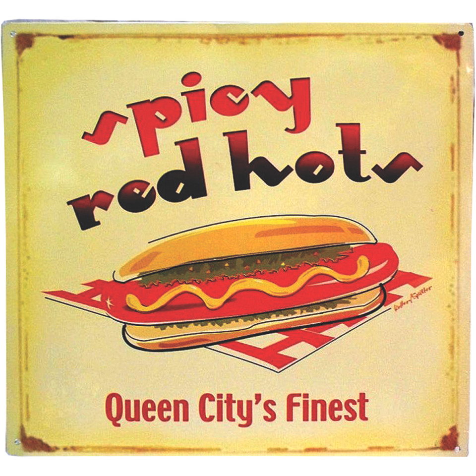 Spicy Red Hot Metal Sign Main Image