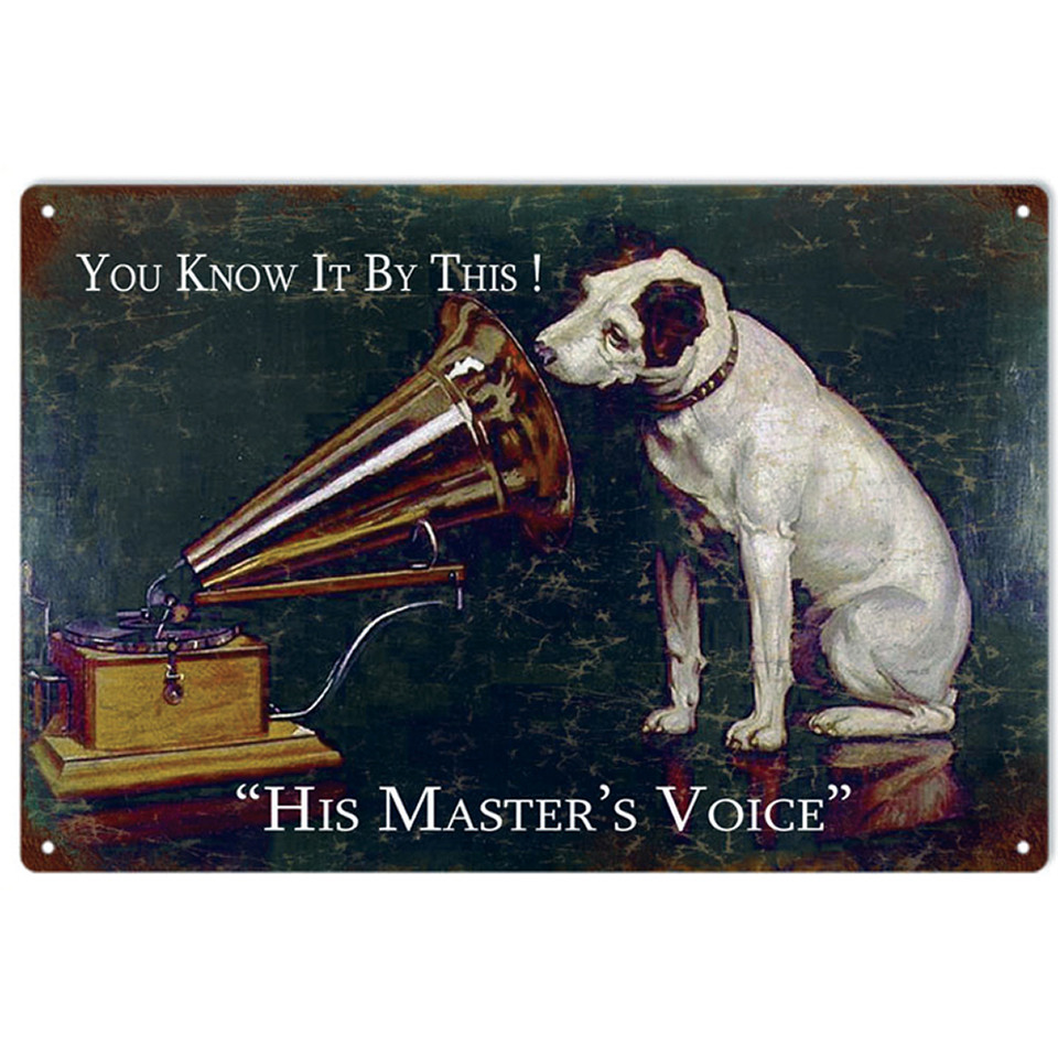 RCA His Masters Voice Dog Reproduction Metal Sign RG392 Main Image