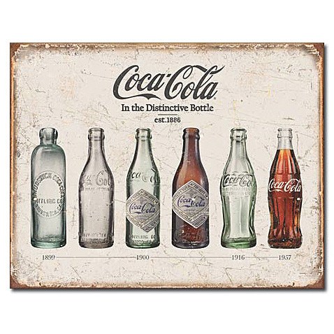 Bottle Evolution Coca-Cola  Metal Sign Main Image