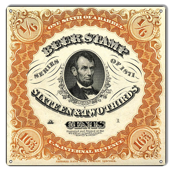Beer Stamps Metal Sign Main Image