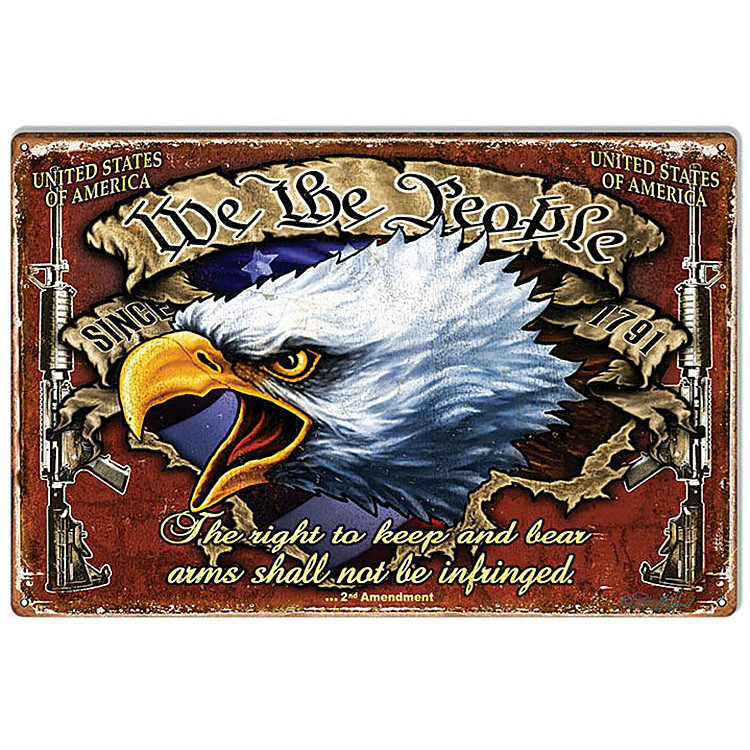 We The People Eagle Metal Sign Main Image