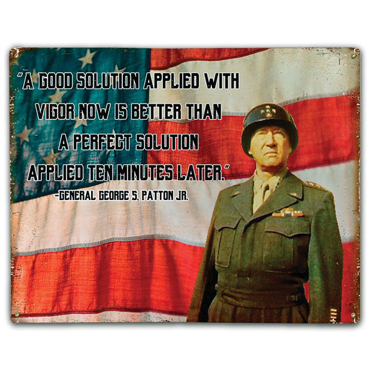 Patton "Good Solution" Metal Sign        LS420 Main Image