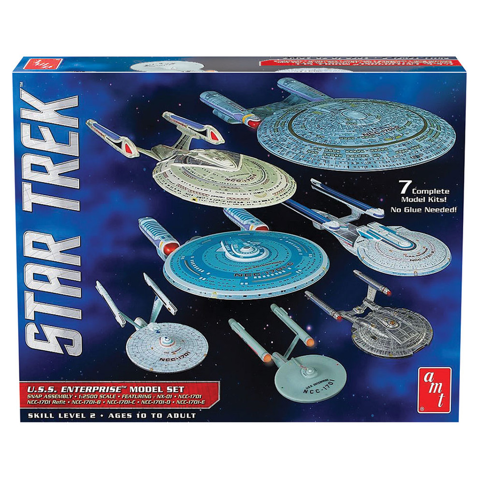 Star Trek U.S.S. Enterprise Box Set - Snap 1/2500 AMT 7 Kits Main Image