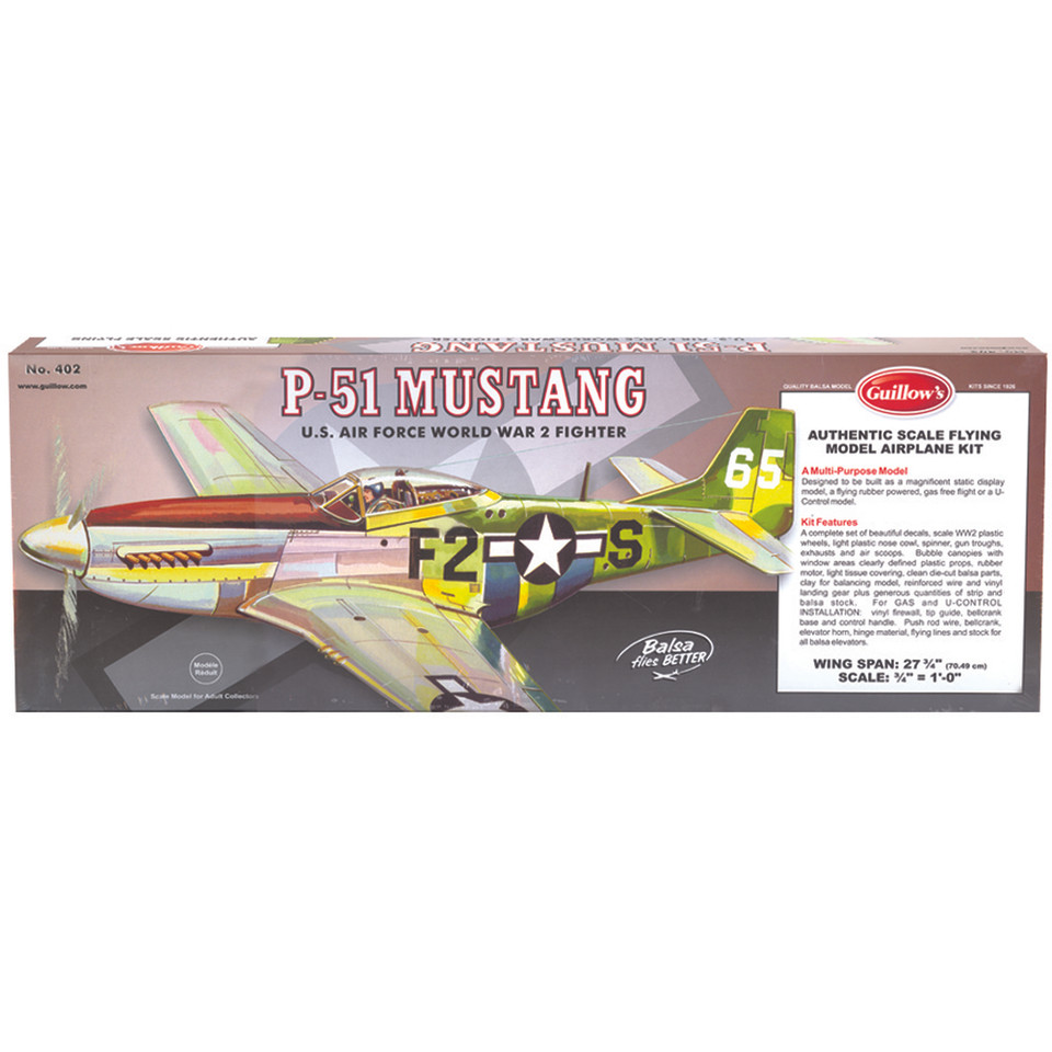 P-51 Mustang Balsa Wood Kit Main Image