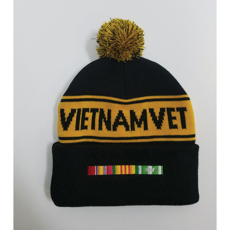 Vietnam Veteran Watch Cap w/ Pom Pom Main Image