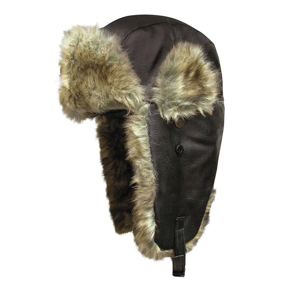 Black Faux Leather Dakota Dan Hat Main Image
