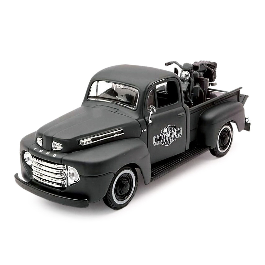 1948 Ford F-1 Pickup w/Motorcycle 1/24 Die Cast Model Main Image