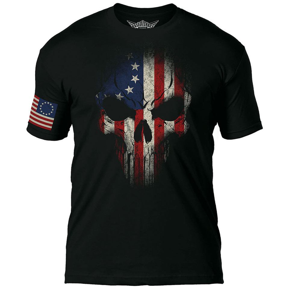 Betsy Ross Skull Flag T-Shirt Main Image