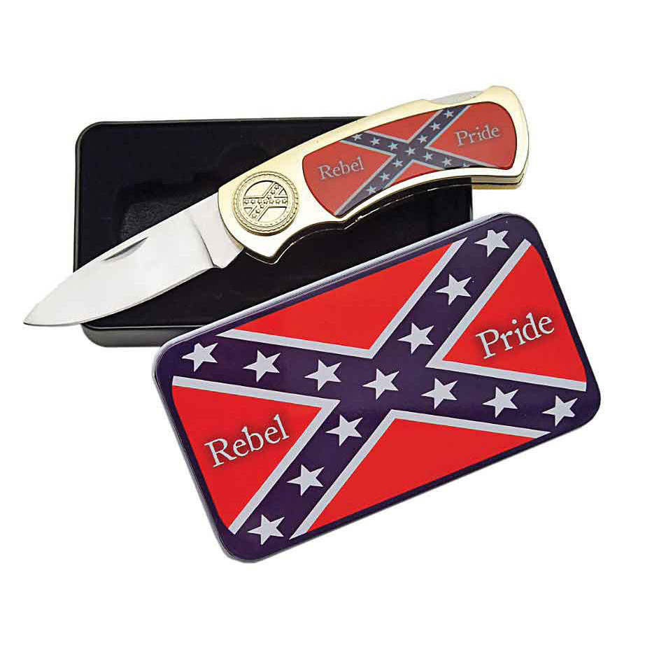 Rebel Pride Folding Knife with Tin Main Image