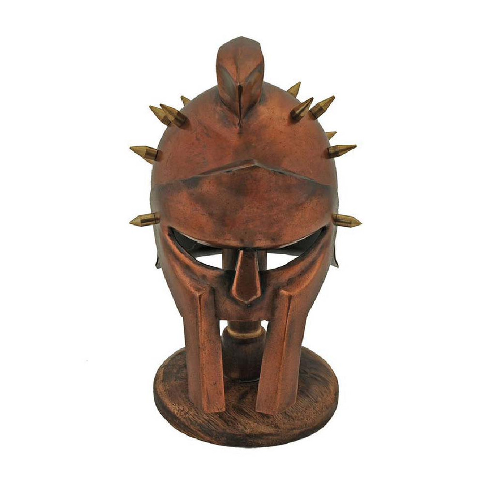 Miniature Gladiator Helmet with Stand - Bronze Main Image