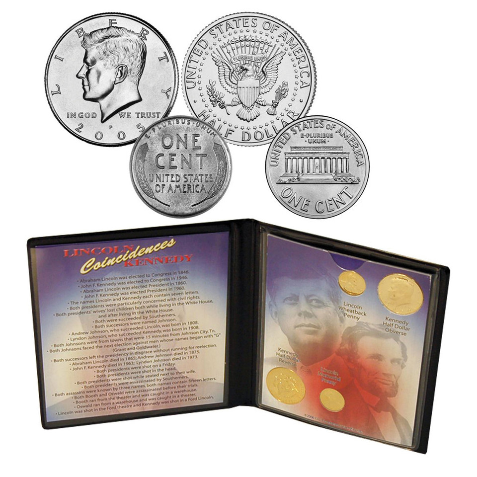 Lincoln/Kennedy Coincidences Coin Set Main Image