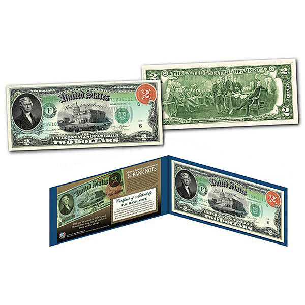 1869 Thomas Jefferson Rainbow $2 Modern Note Main Image