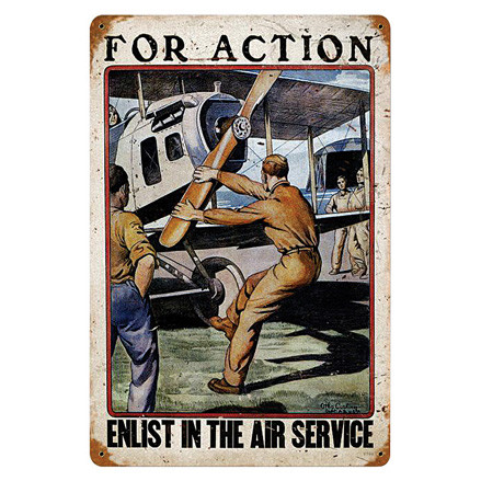 For Action Enlist in the Air Service Metal Sign Main Image